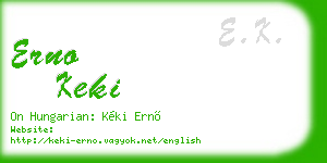 erno keki business card