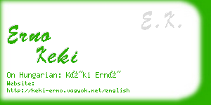 erno keki business card